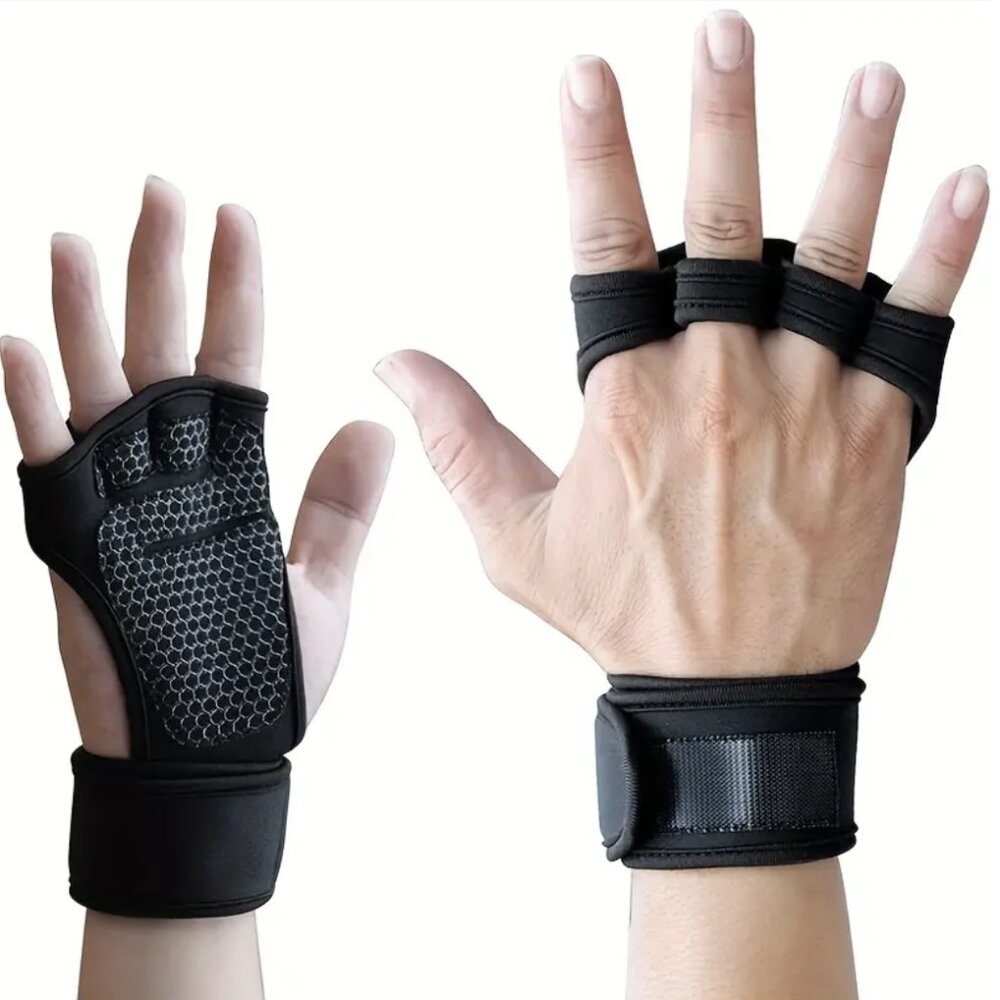 ProGrip Weightlifting Black Gloves - Premium Gloves for Men & Women - Large